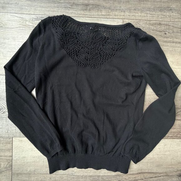 Sparrow Anthropology Angora Rabbit Blend Sweater Crochet Soft Workwear Office - Picture 2 of 5